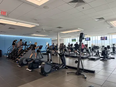 cardio equipment in a recreation center